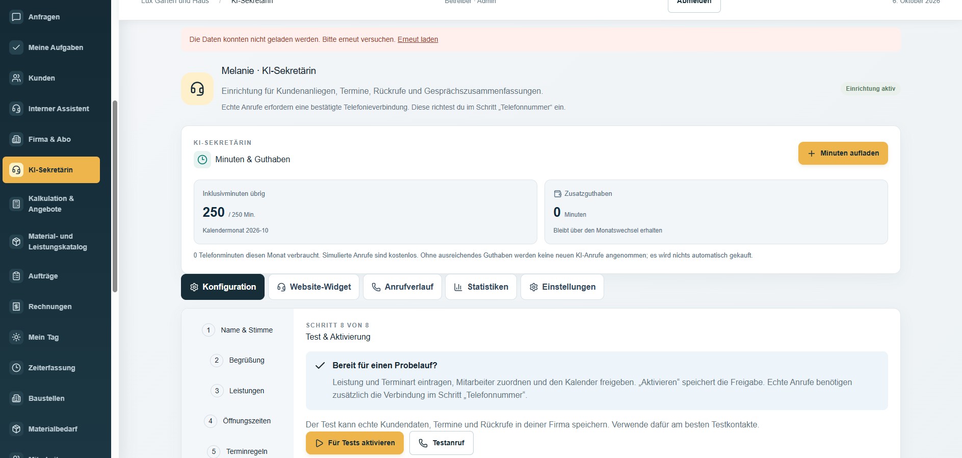 Plantrupp Software – KI-Sekretärin